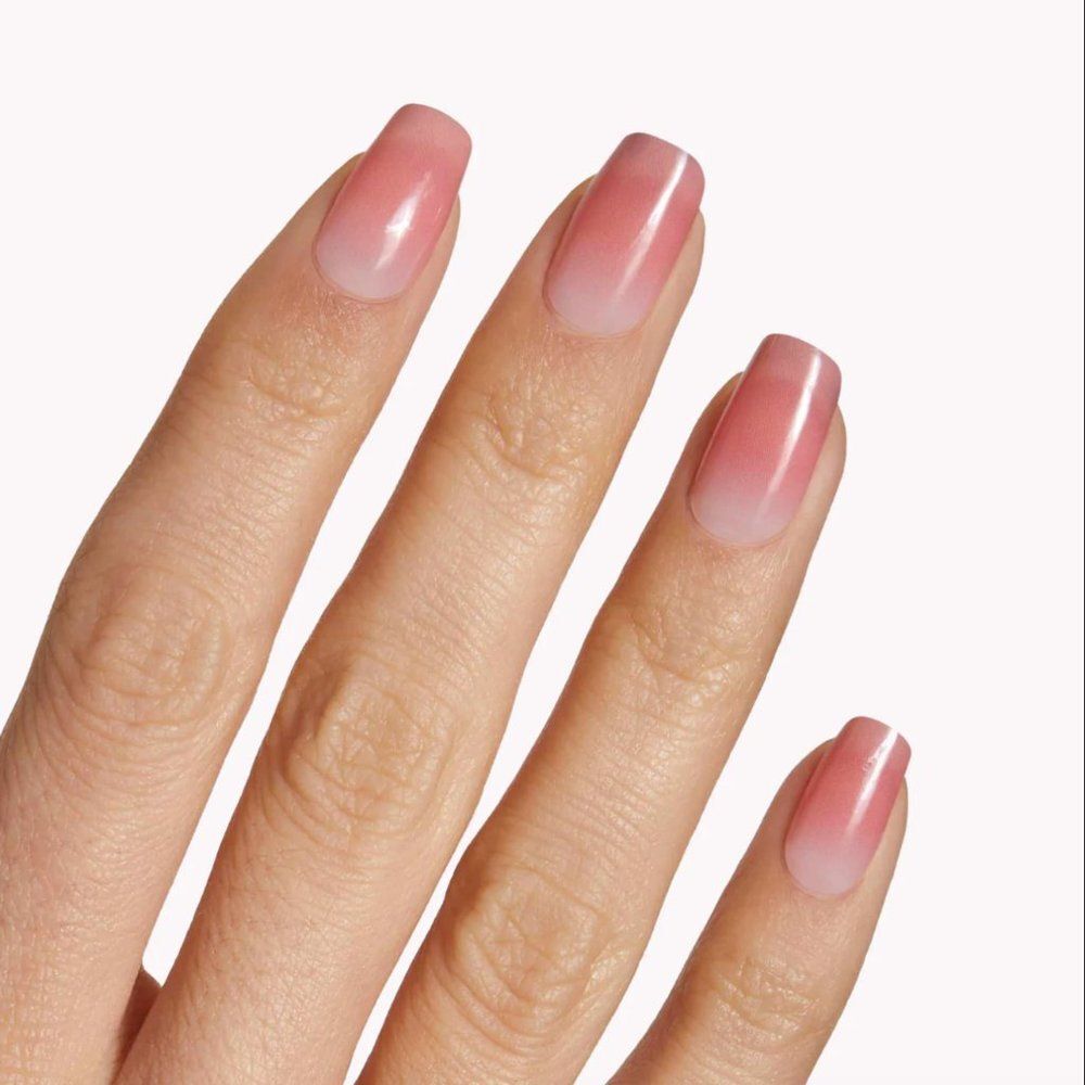 NIP ManiMe Gel Nail Wraps in Mochi Ombre (2 pkgs) Sheer Pink & White Sakura Fade